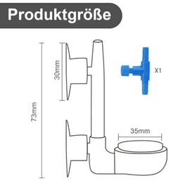 YIXINHE Nano Bubble Stone Kit - Bubble Stone for Aquarium for Optimal, Silent Mini Air Stones Oxygen Supply in the Aquarium (35 mm)