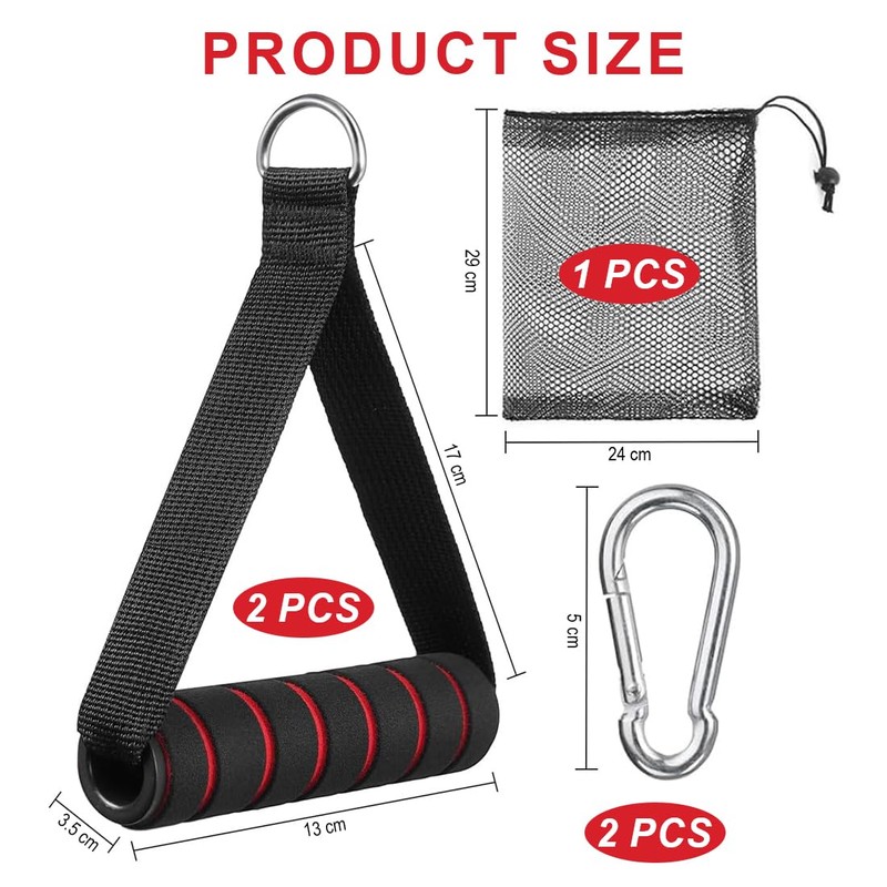 YOYEAH One-Handed Cable Pull Fitness Handles - 2 x Pulley