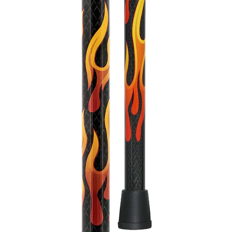 House Flame Tourist Walking Cane – Ultra Lightweight Triple Wound