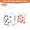 Lebaley 24PCS Clear Football Treat Bags with Handles - Football