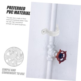 COHEALI 60pcs PVC Insulated Flame Retardant Pipe Clamp Bracket Support for Tubing Practical Hanger for Home Office Factory and More