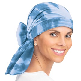Collections Etc Tie Dye Slip On Cotton Head Wrap Scarf | Hand Wash, Cotton | One Size Fits Most