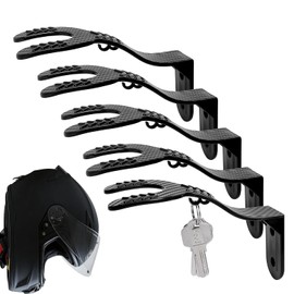 Helmet Mount Wall Helmet Holder with Hook, Black Motorcycle Helmet Mount Wall for Hanging Keys and Motorcycle Helmet