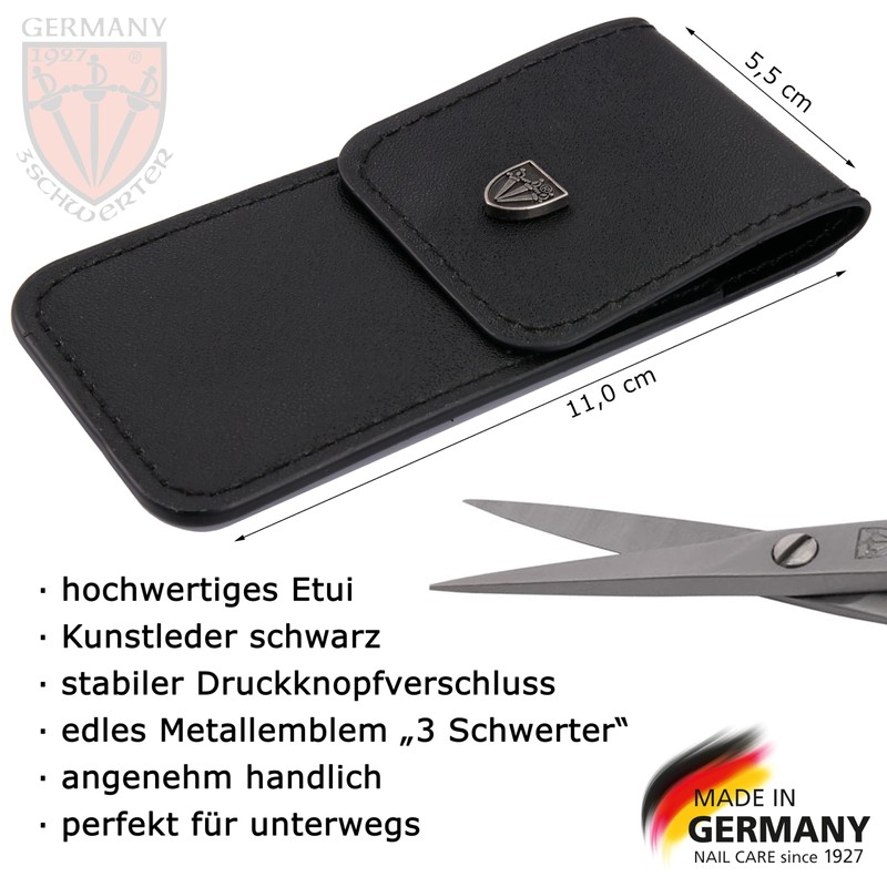 Drei Schwerter Cuticle Scissors, Straight Blade, Ideal for Exact Removal
