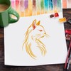 FINGERINSPIRE Cat Profile Large Stencil 29.7x21cm Cat Side Face Painting