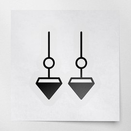 Decal Stickers of Earrings (Black) (Set of 2) Premium Waterproof Vinyl Decal Stickers for Laptop Smartphone Car Dirt Bike Wall Room Mason Jar Bathtub Door Skateboard - BICVER1e37852BLW19Y24