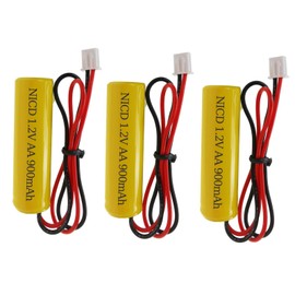 AA 900mAh 1.2V Emergency Light Batteries for Unitech AA900mAh OSA268 ELB CS01 Lithonia, ELB-CS01, EXR EL 122 C4T,Custom 332(3 Pack)