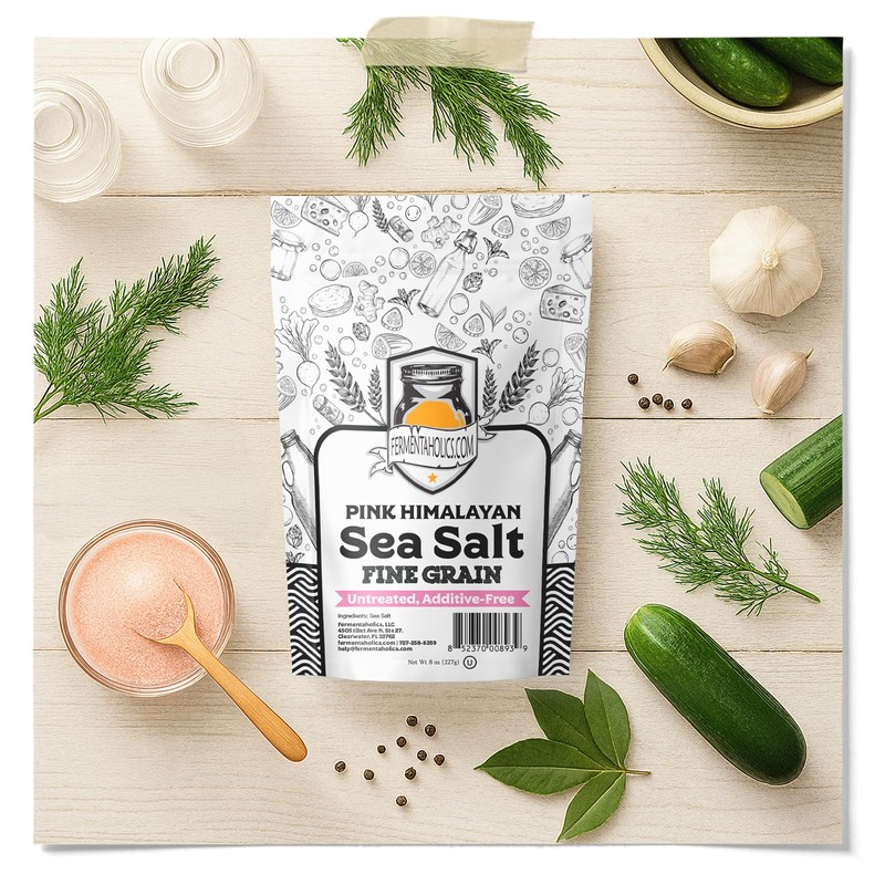 Fermentaholics Pink Himalayan Sea Salt – 8 oz – Mineral-Rich