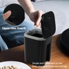 Guankan 2 L Mini Plastic Desktop Garbage Can, Push Button