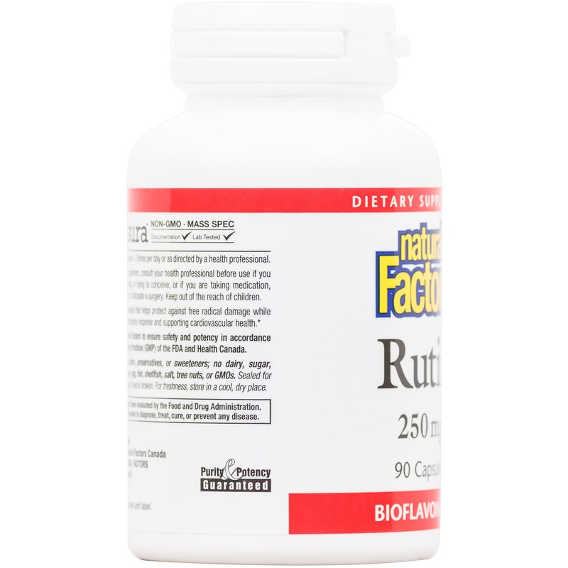 Natural Factors - Rutin 250mg, A Citrus Bioflavinoid, 90 Capsules
