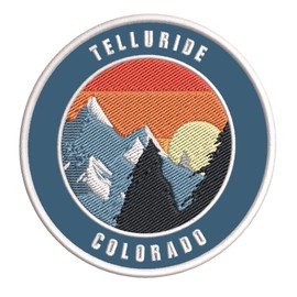 Telluride, Colorado Ski Restort Mountain Embroidered Premium Patch DIY Iron-on or Sew-on Decorative Badge Emblem Vacation Souvenir Travel Gear Clothes Appliques