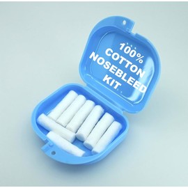 150-Pack Nose Bleed Stopper Cotton Rolls with CASE – Super Absorbent First Aid Plugs for All Ages | Universal Fit for Nasal Care, Dental Use, Ear Protection | Soft, Moldable, 1.4" Length | Portable
