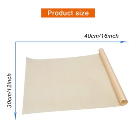 3 PCS Baking Sheets for Heat Press, Reusable Non Stick Oven Liner 40 x 30 CM BBQ, Grill Mat Baking & Cooking Sheets Washable, Dishwasher Friendly (Beige)