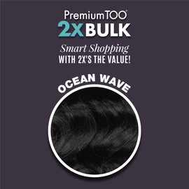 Sensationnel PremToo bulk weaving – 2x ocean wave human hair blend for boho, knotless box or curly loose wave styles - 1 pack (18 inch, 27 HONEYBLONDE)