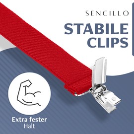 Sencillo Men's Braces with Strong Clips Y Shape -