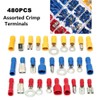 EL-SKY Wire Terminal Crimp Connectors, 480 Pcs 12-Size Assorted Mixed