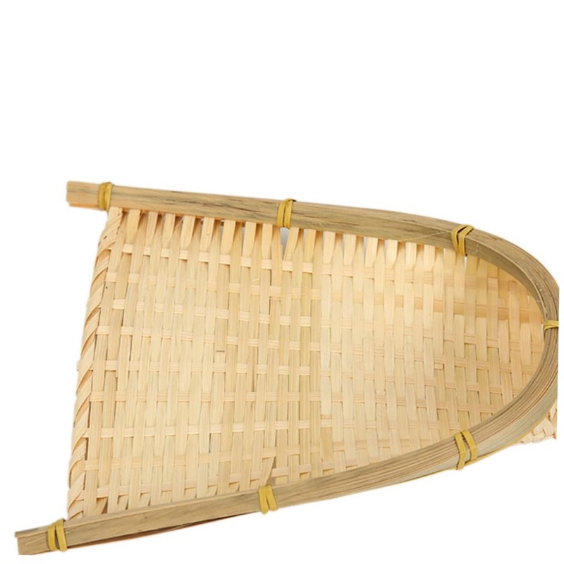 Healeved DIY Rattan Tray Woven Basket Bamboo Weaving Child Wooden