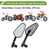 HOPESPANNER Universal Motorcycle Rear View Mirrors Adjustable Bar End Side