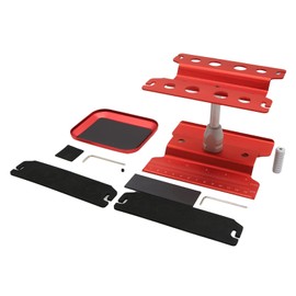 RC Car Work Stand Repair Workstation?360 Degree Rotation Lift/Lower for 1/8 1/10 1/12 1/16 1/18 RC Car, RCAWD Work Stand with Screws,Red