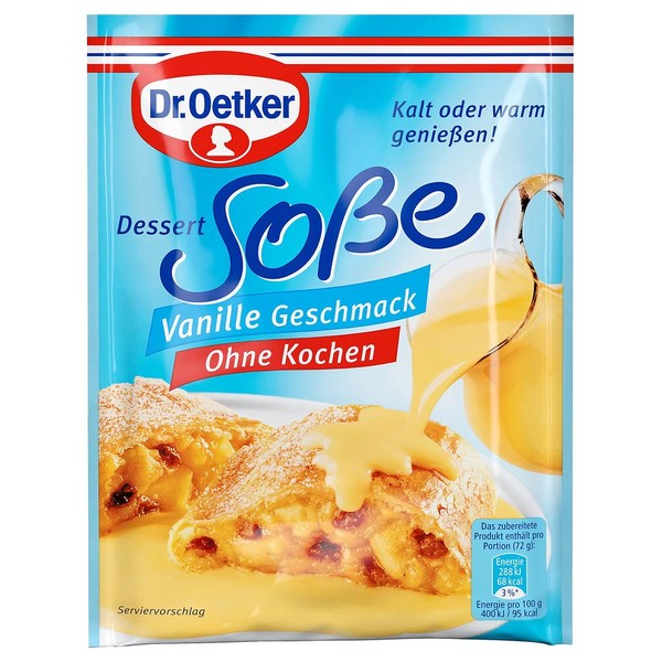 Dr. Oetker Vanilla Sauce/Vanillesosse 1 Bag of 39g/1.40oz