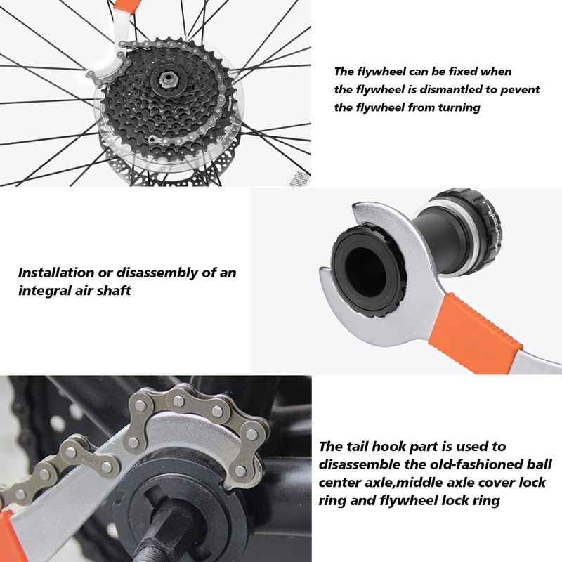Oumers 6 Pcs Bicycle Repair Tool Set,3-in-1 Multitool Bike Cassette