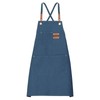 sourcing map Canvas Chef Aprons 78x68cm Adjustable Strap Cross Back