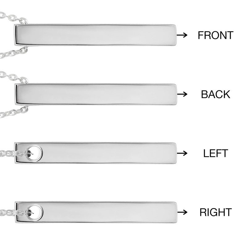 Silpada 'Unscripted' 1.5" Vertical Bar Pendant Necklace in Sterling Silver,