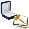 Student Council Pins, Student Council Pin With Blue Velvet Presentation