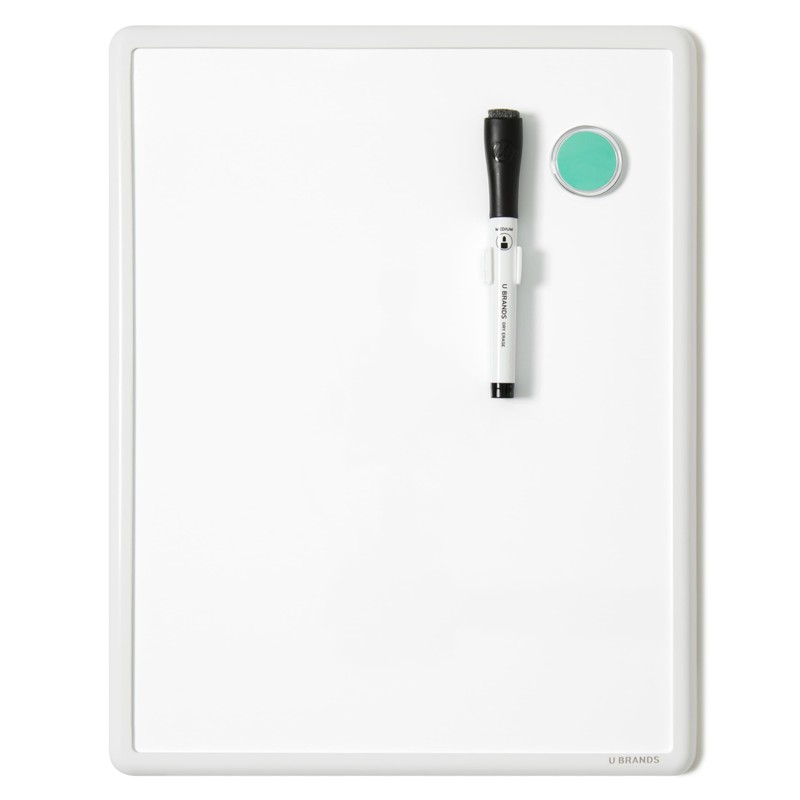 U Brands Contempo Magnetic Dry Erase Board White Board, 11"