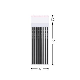 Long Self Seal Cello Cellophane Bags 3x8" 100pcs Clear Resealable Poly Bags Self Adhesive Cello Bags for Pretzel Sticks Candy Candles Jewelry Necklaces Snacks Nuts Gift Party Favor