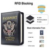 FACATH Funda Porta Pasaporte Cartera de Viaje RFID Blocking Carteras