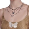 Exquisite hollow butterfly pendant necklace personality multi-layered necklace retro fashionable