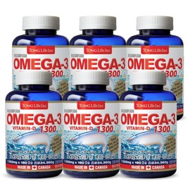 Tonglife Premium Omega 3 1300 + Vitamin D Salmon (1302mg X 180 capsules, 6-month supply) / 통라이프 ()프리미엄오메가3 1300+비타민D연어(1302mg X 180캡슐 6개월분)