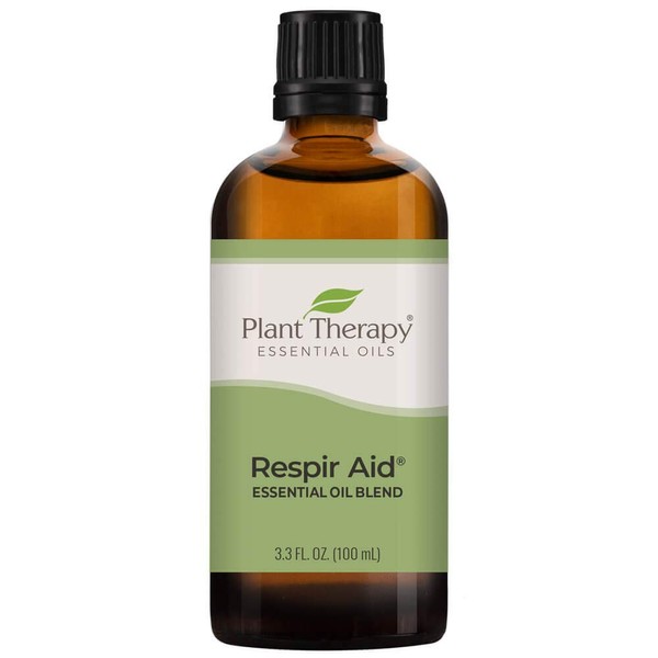 Plant Therapy Respir Aid Essential Oil - Sinus, Airway and Congestion Clearing Synergy Blend 100% Pure, Undiluted, Natural Aromatherapy, Therapeutic Grade 100 mL (3.3 oz)