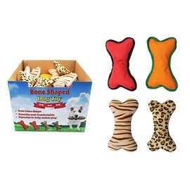 Diamond Visions 01-1727 Bone Shaped Dog Squeak Toy MultiPack in Assorted Colors and Designs (3 Toys)