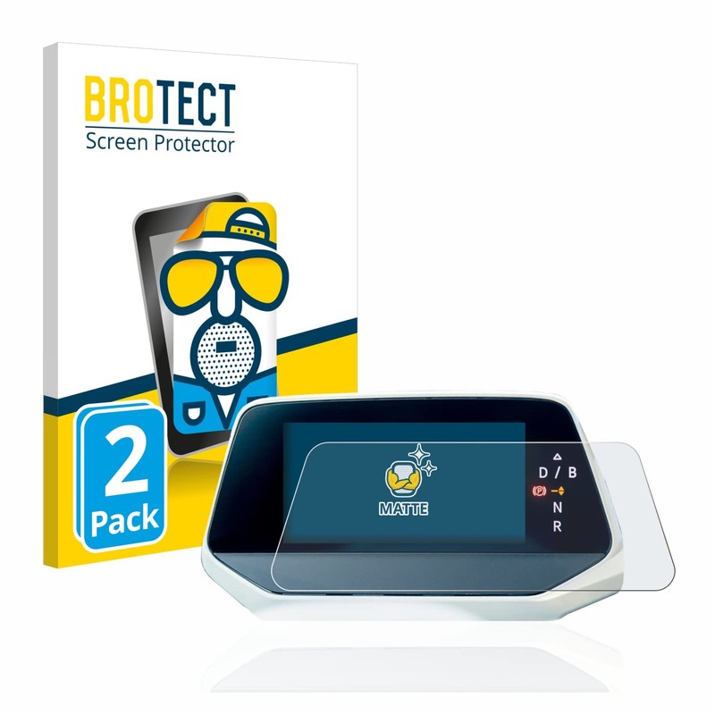 BROTECT Entspiegelungs-Schutzfolie für Volkswagen ID.4 Digitalcockpit (2 Stück) Matte Displayschutz-Folie,