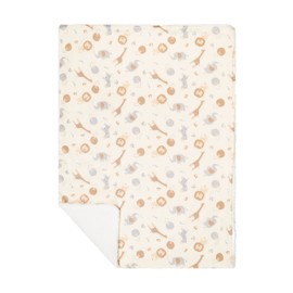 EVERYDAY KIDS Large Ultra Jungle Safari Animals Minky Baby Blanket for Boys Mink and Sherpa Toddler and Baby Boy Blanket Measures 30 x 40”; Safari Animal Baby Nursery Decor
