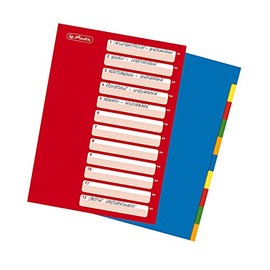 Herlitz Ring Binder File A4 Set of 10 Polypropylene Europunched 1-20