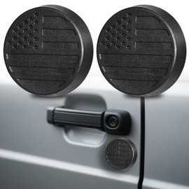 MYFAMIREA Magnetic Keyhole Covers for Jeep Wrangler JL/Gladiator JT 2018-2025 ABS Front Door Lock Protectors, Keyhole Decor Accessories with Scratch-Free Silicone Backing, 2 PCS, Black