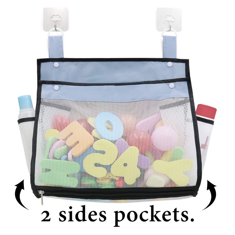 Bath Toy Organizer Multiple Ways to Hang, Extra Large Opening