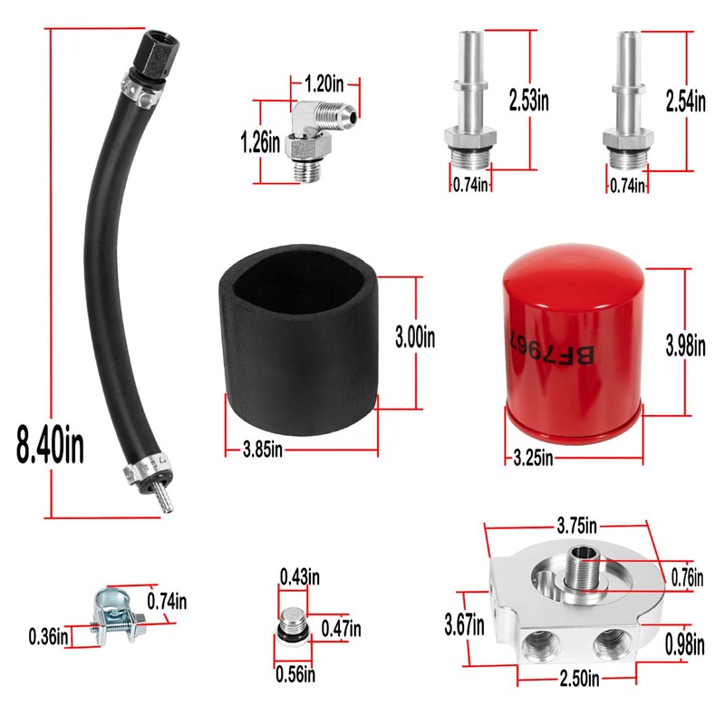 121003 Upper Fuel Filter Conversion Kit for Ford Powerstroke 2011-2024