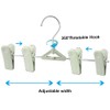 Pants Hangers with Clips, 30 Skirt Hangers with Clips Stackable