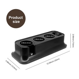 Gearific Espresso Tamping Station Plastic Coffee Tamper Station Espresso Tamper Mat Stand Tamping Holder for 51/54/58 mm Port Filter, Tamper and Distributor Barista Accessories (Black)