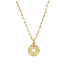 Lucky Feather Amazing Mom Necklace – 14K Gold Dipped with 16” – 18” Adjustable Cable Chain - Top Birthday and Mothers Day Gifts from Daughter or Son - Compass