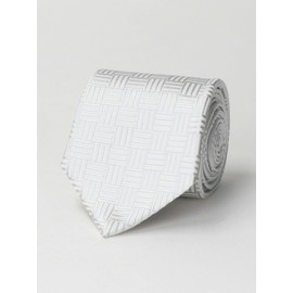 United Arrows Green Label Relaxing 31346994766 GLR Silk, Formal, 3.1 inches (8.0 cm), Geometric Necktie, WHITE(01)