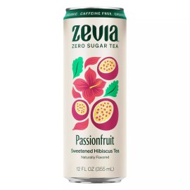 Zevia  Organic Sweetened Caffeine Free Hibiscus Tea Passionfruit  12 Fl Oz
