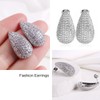Guptue gold plated cubic zircon earrings eardrop ball stud fashion