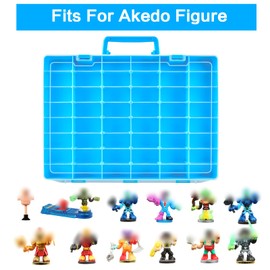 Case Compatible with Akedo Ultimate Arcade Warriors Starter Pack, Toy Storage for Battle Arena Controller & Warrior Collector Mini Battling Action Figures, Holder for Akedo Playset- Blue (Case Only)