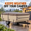 8-10 Ft Pop Up Camper Cover, 9-Layer Waterproof Windproof Folding