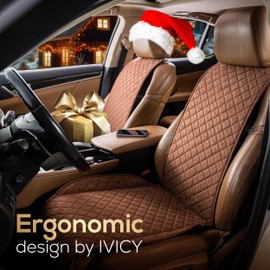 Car Seat Cover Protector Cushion, Car Seat Protector - Car Seat Cushion, Premium Covers for Women, Men, Girls, Boys - Fits Most Cars, Truck, SUV, or Van - 1-pc (Brown Wings)